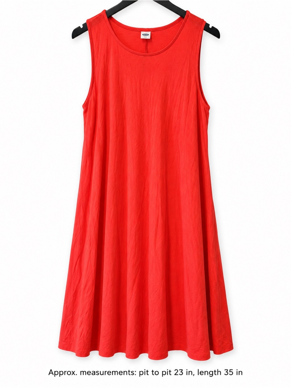 Old Navy XL Coral Red Sleeveless Swing A-Line Dress NWT